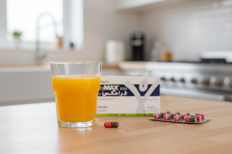 زمان ایده‌ آل مصرف کپسول فرامکس با آب پرتقال